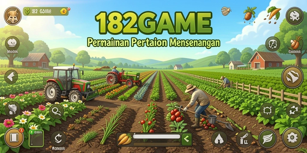 Tampilan menarik dari gameplay pertanian 182GAME.