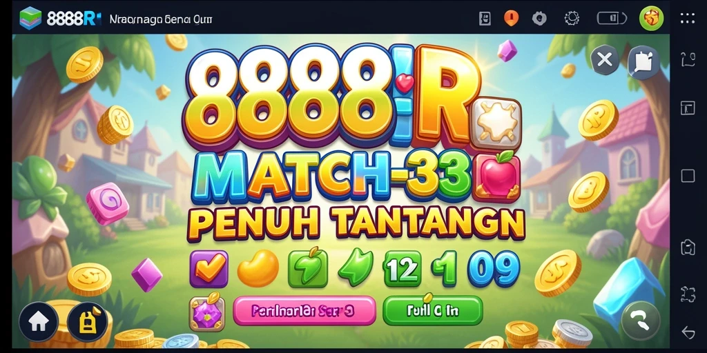 Tampilan gameplay 888R yang penuh warna dan dinamis.
