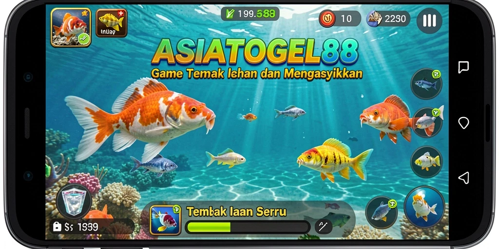 Tampilan seru gameplay Tembak Ikan ASIATOGEL88.
