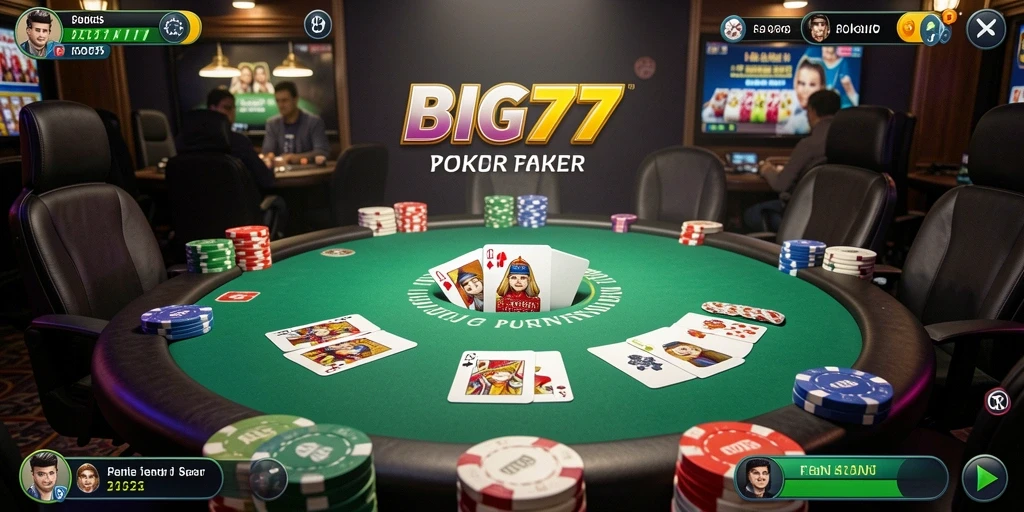 Tampilan screenshot dari permainan Poker seru di BIG77.