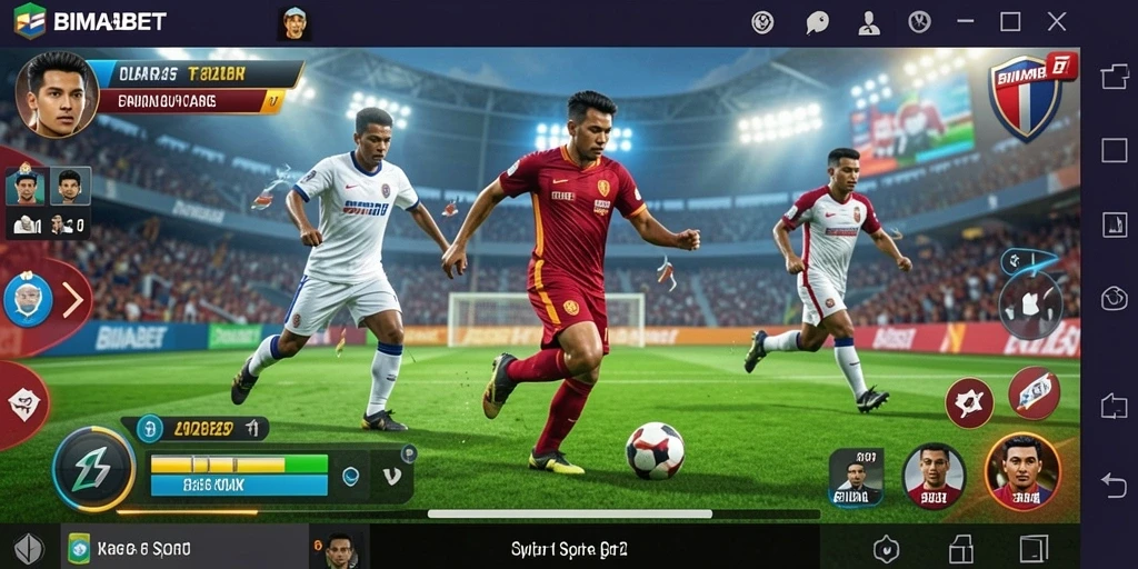 Tampilan layar permainan <strong>BIMABET</strong> yang menegangkan dalam olahraga.