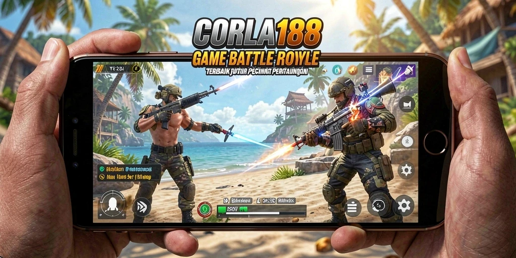 Screenshot gameplay CORLA188 dengan pertarungan seru Battle Royale.