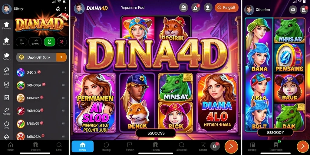 Tampilan gameplay Slot DIANA4D yang menarik dan interaktif.
