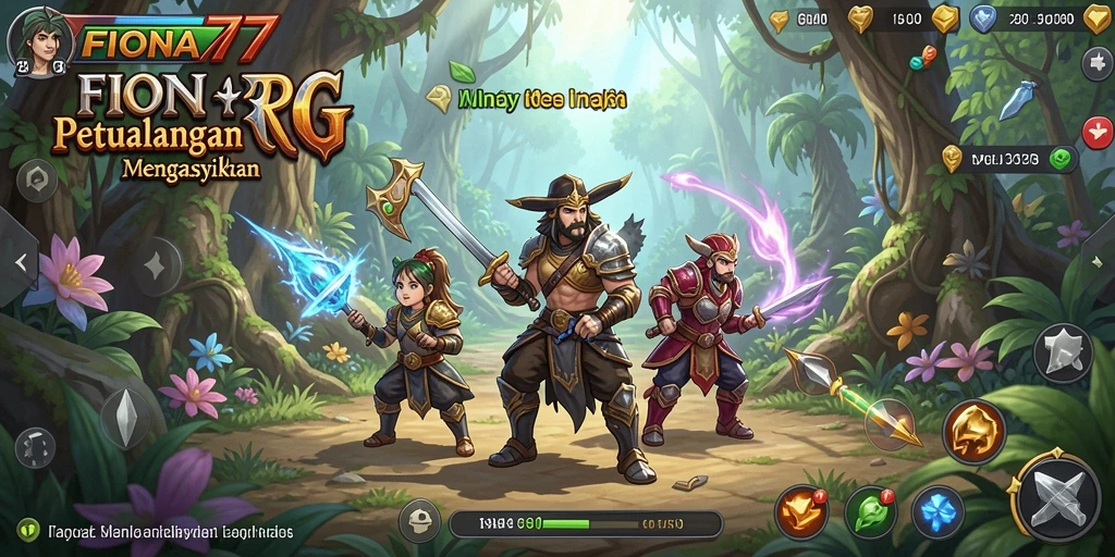 Tangkapan layar gameplay FIONA77 yang menampilkan pertarungan epik.