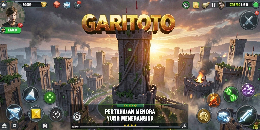Tampilan menarik dari gameplay Tower Defense GARITOTO