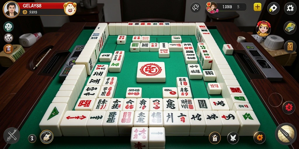 Screenshot gameplay GELAY88 yang menampilkan keasyikan bermain Mahjong.