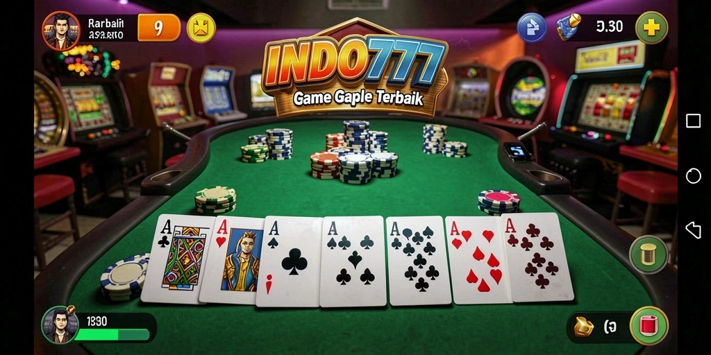 Tampilan gameplay Gaple yang menarik di INDO777.