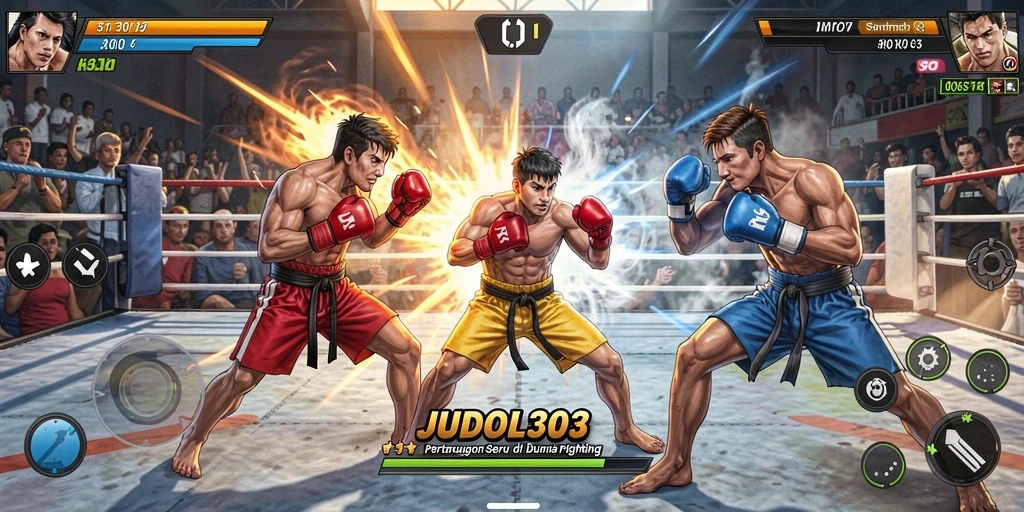 Gameplay seru JUDOL303 dengan pertarungan epik.