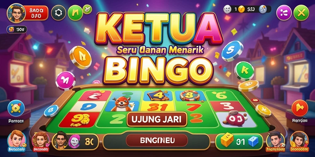 Tampilan gameplay seru dalam aplikasi KETUA yang penuh warna.