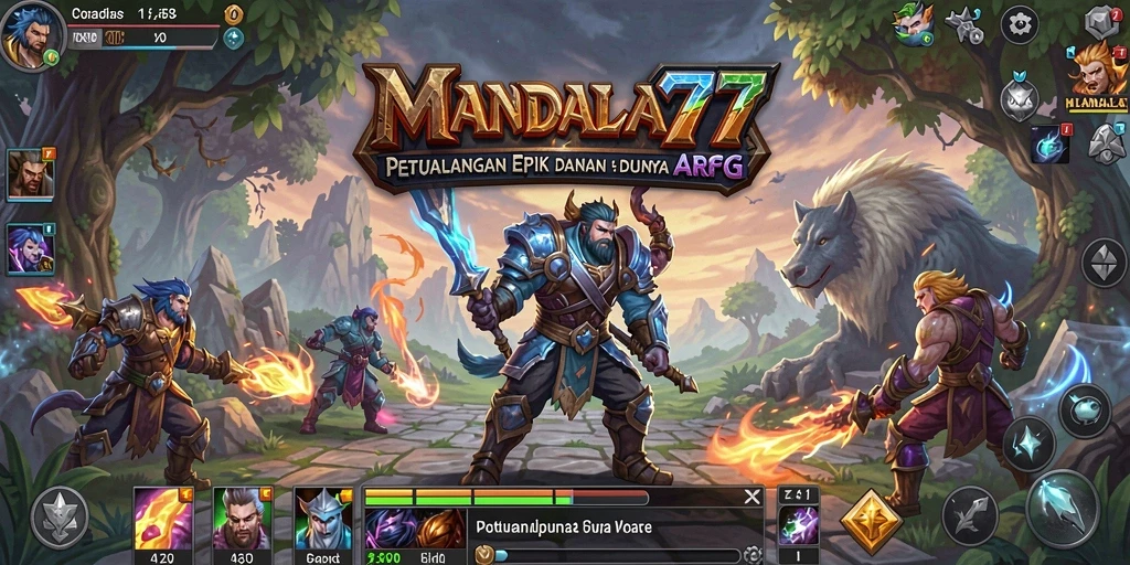 Gameplay MANDALA77 yang seru di dunia ARPG yang luas.