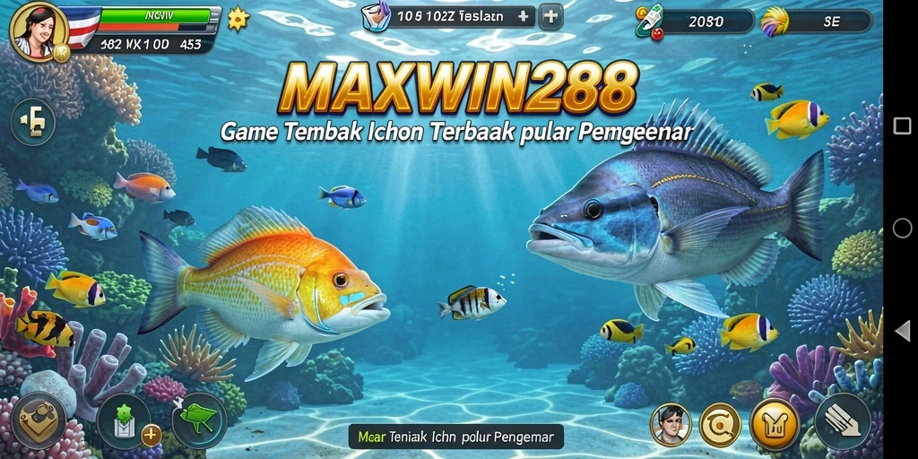 Tangkapan layar menunjukkan gameplay seru dari Tembak Ikan MAXWIN288.