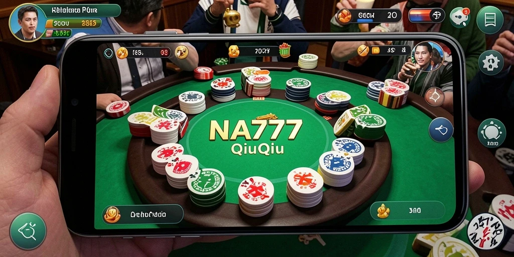 Screenshot utama NA777 menampilkan gameplay seru QiuQiu.