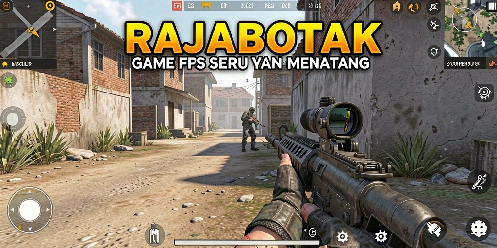 Tangkapan layar dari gameplay RAJABOTAK menampilkan aksi yang mendebarkan dalam pertempuran FPS.