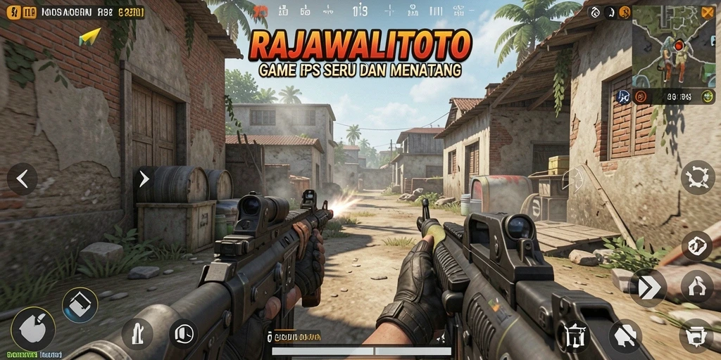Tampilan gameplay seru dari RAJAWALITOTO di medan perang FPS.