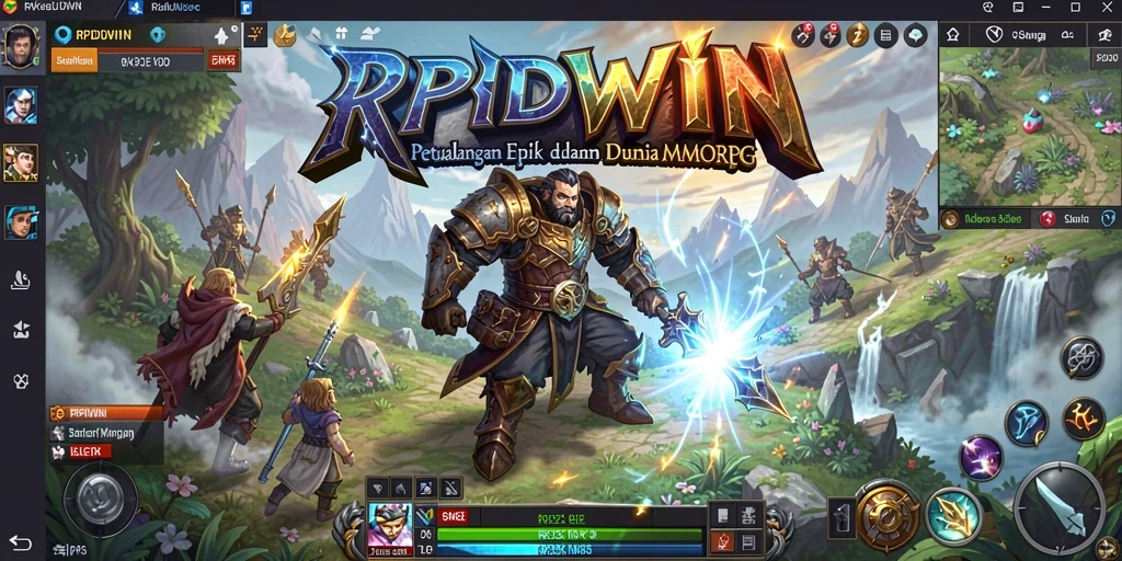Screenshot RPIDWIN menampilkan aksi epik dalam dunia MMORPG.