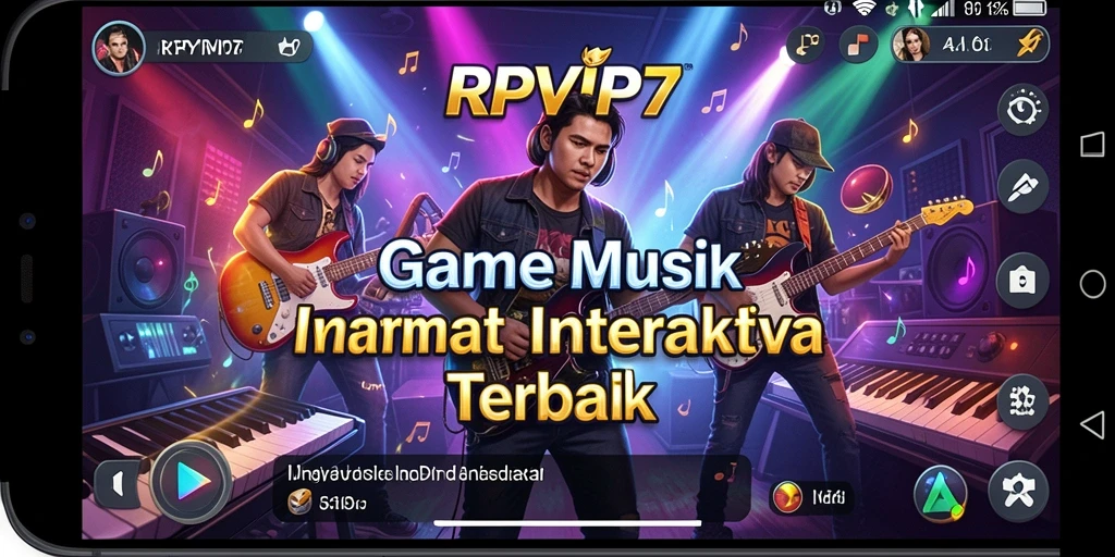 Screenshot gameplay RPVIP7 menampilkan interaksi musik yang menyenangkan.