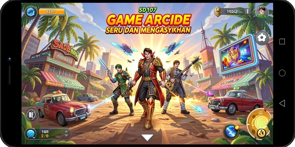 Tampilan seru gameplay SD107 yang penuh aksi.