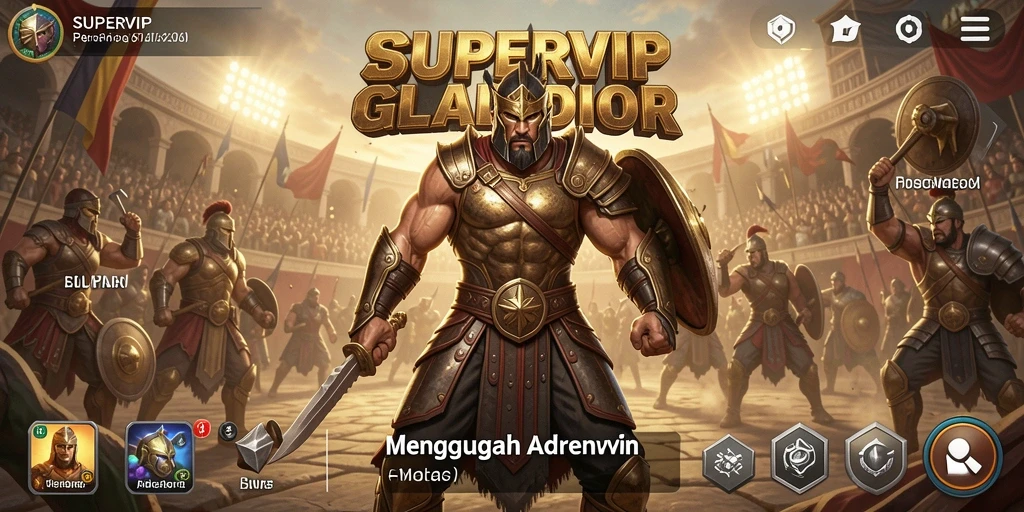 Screenshot SUPERVIP menampilkan momen pertarungan epik dengan aksi yang menegangkan.