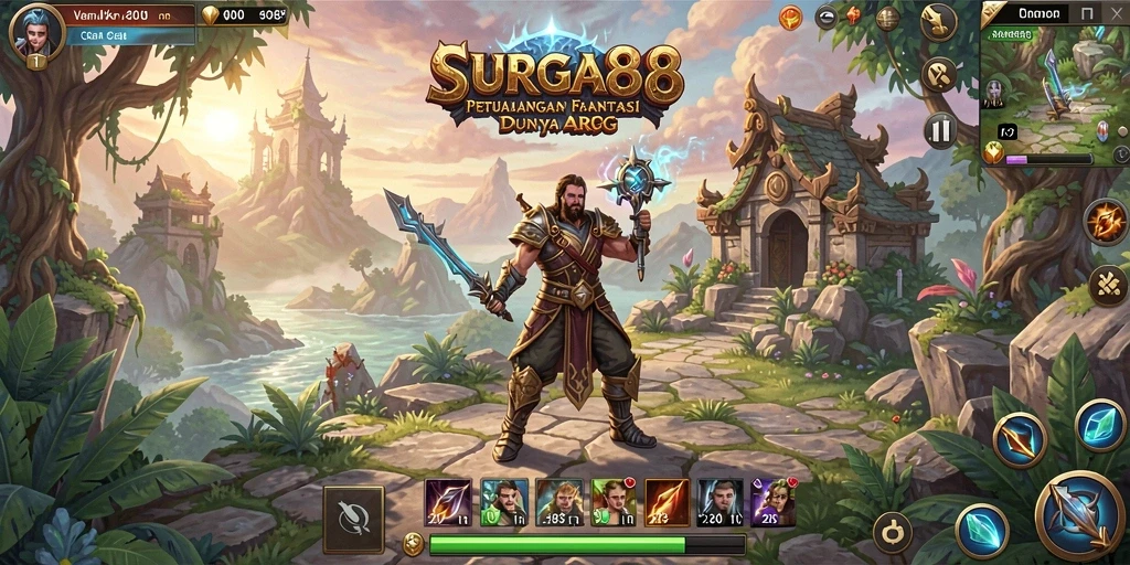 Tampilan gameplay yang menarik dan menegangkan di SURGA88.
