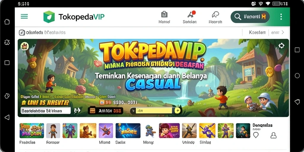 Tampilan utama gameplay TOKOPEDIAVIP yang menarik dan interaktif.