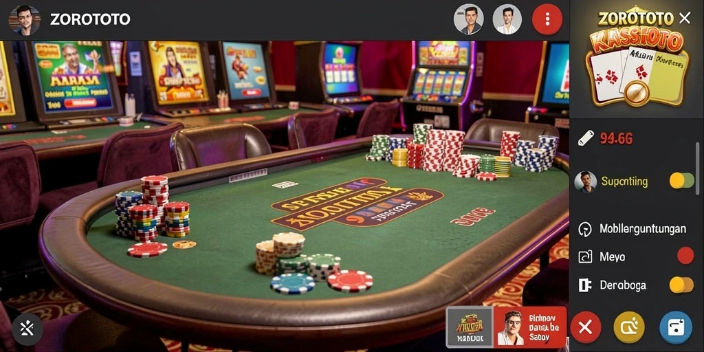 Tampilan gameplay ZOROTOTO dengan berbagai pilihan permainan Kasino yang menarik.